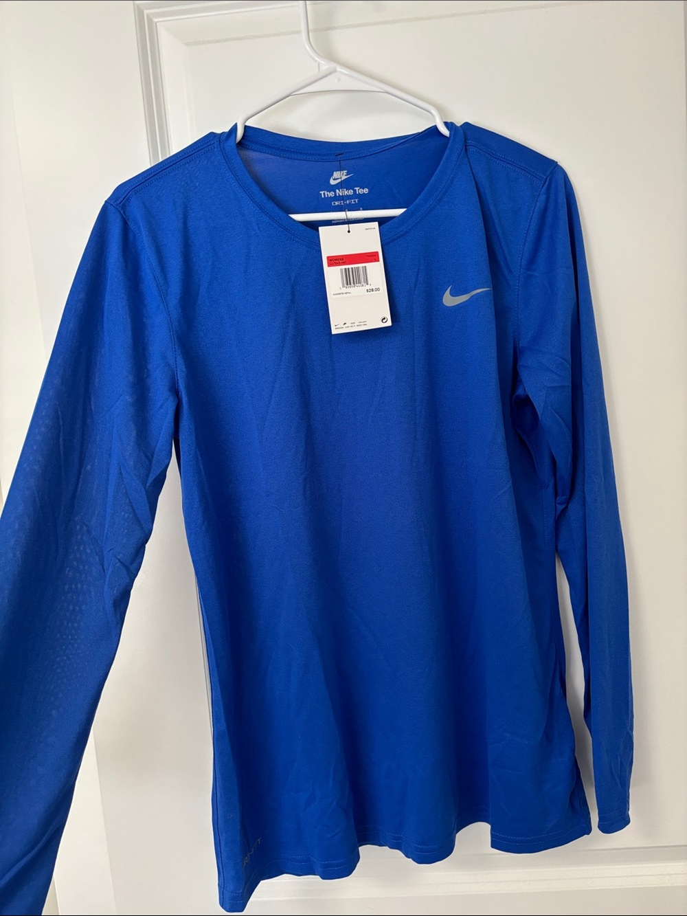 Nike Royal Blue Long Sleeve Tee. Dri-Fit. Women’s size large.